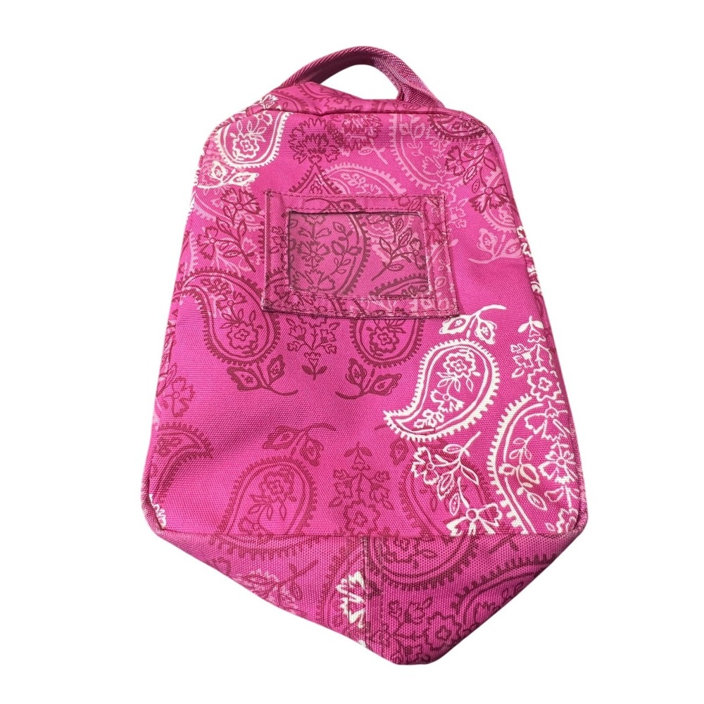 Vera Bradley Pink Paisley Cosmetic Toiletry Travel Organizer Bag Case